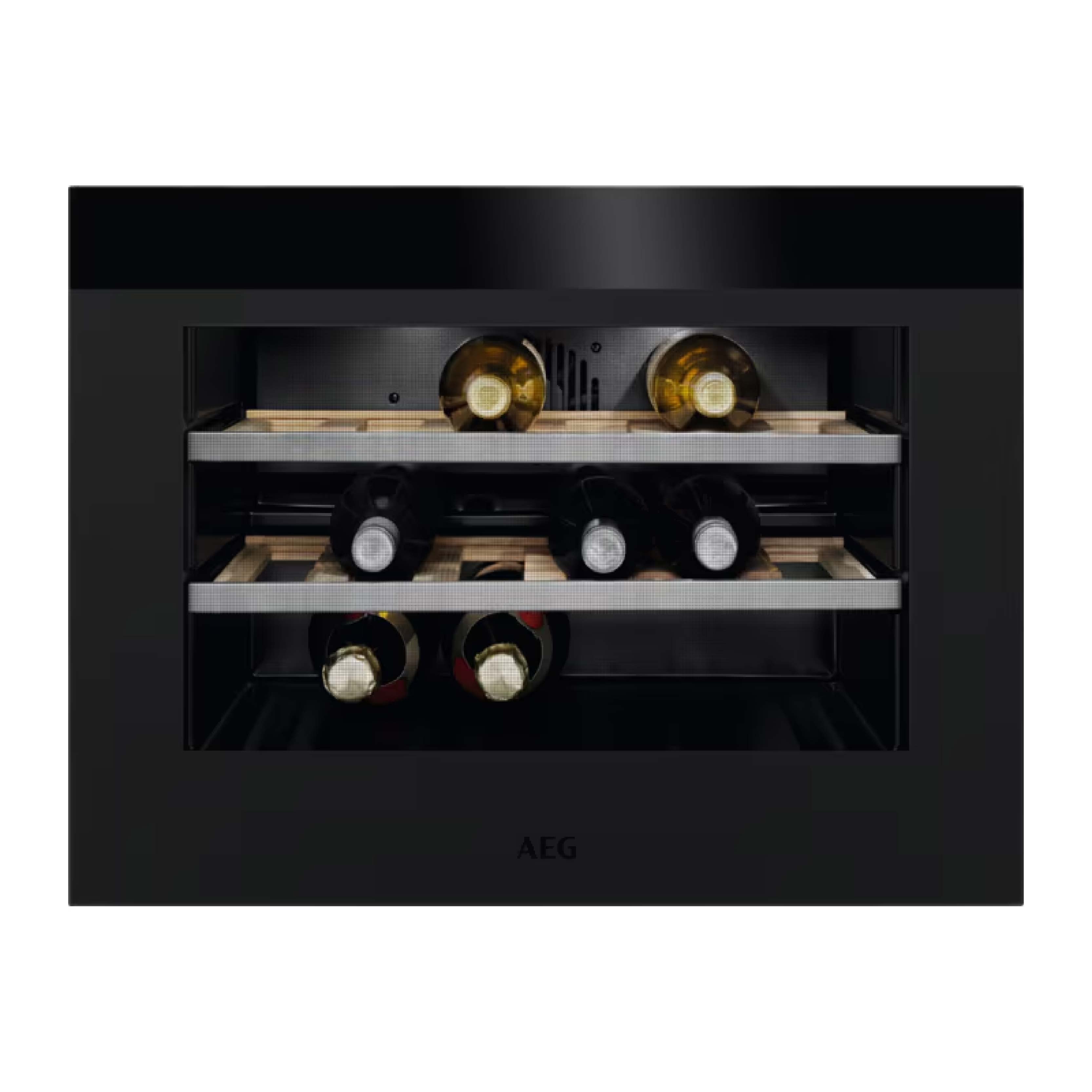 MATT BLACK COMPACT WINE COOLER 45CM AEG | KWK884520T