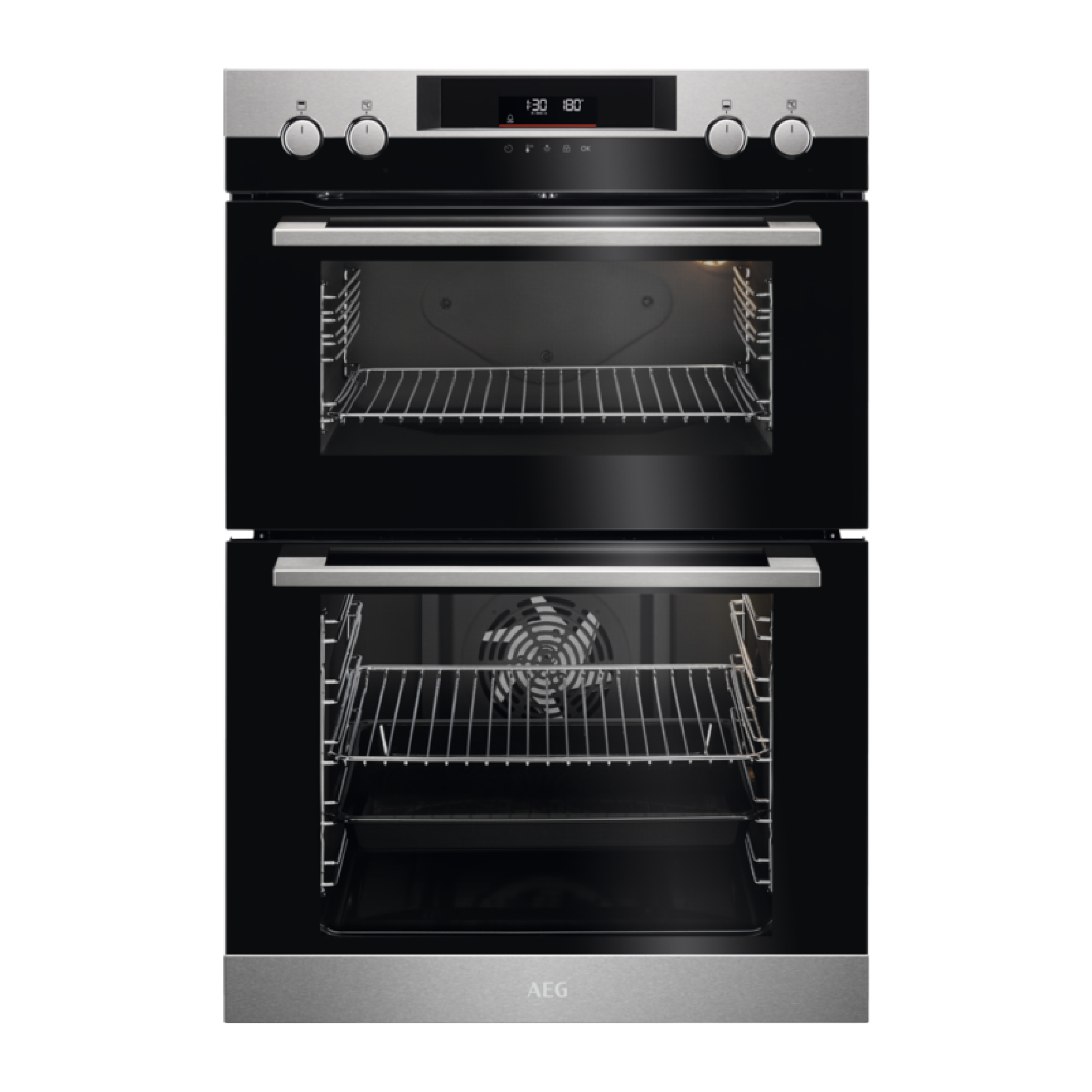 MULTIFUNCTION DOUBLE OVEN BUILT IN WITH ROTARY CONTROLS AEG | DCK531160M
