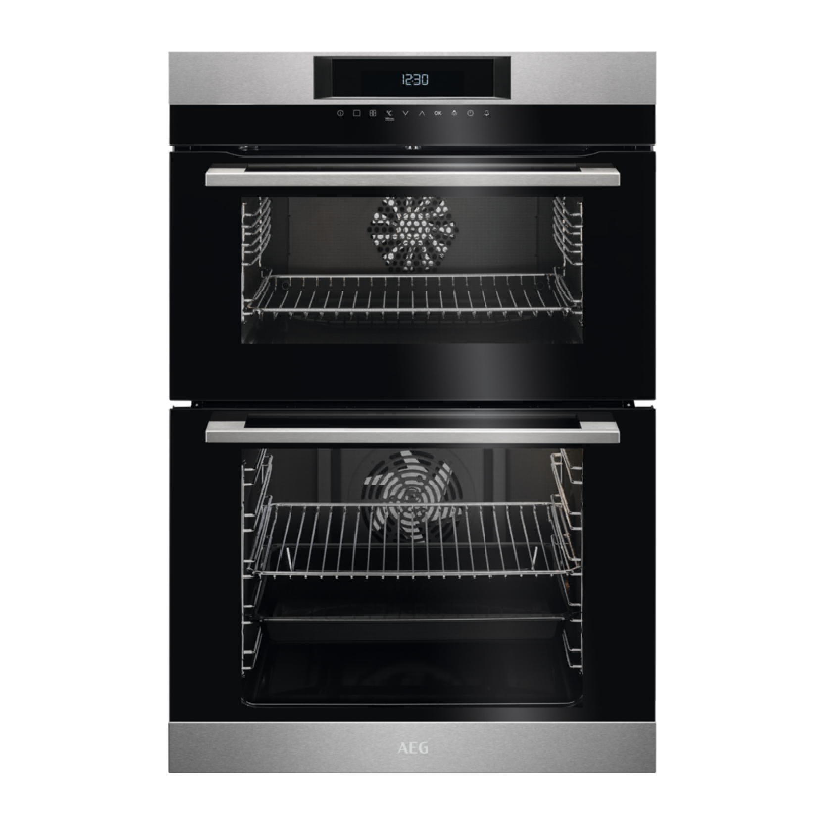 MULTIFUNCTION DOUBLE OVEN BUILT IN WITH SURROUNDCOOK AND TOUCH CONTROLS AEG | DCK731110M