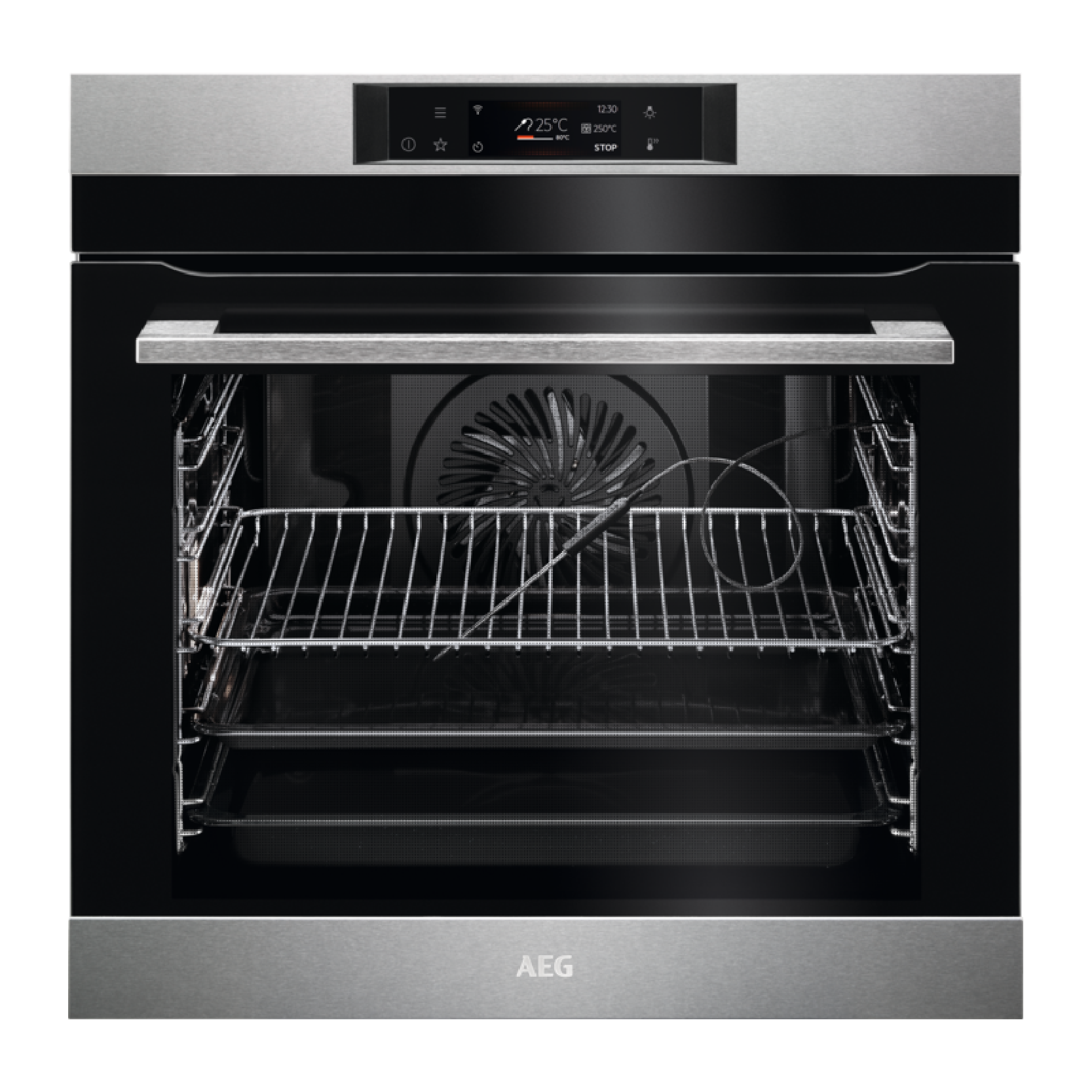 MULTIFUNCTION PYROLYTIC SELF-CLEANING OVEN WITH TOUCH CONTROLS AEG | BPK748380M